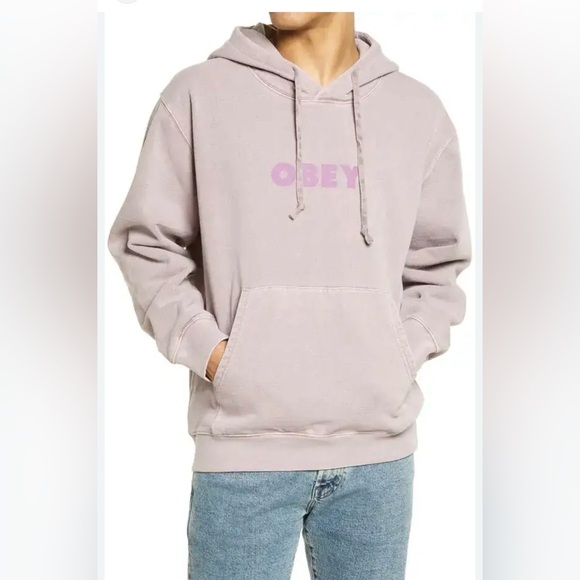 Obey Other - Obey Men's Dusty Rose Hoodie with inner Fleece, soft and very comfy.